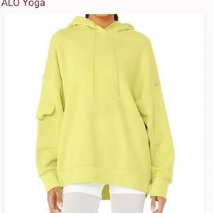 Alo Yoga At Ease Hoodie - Neon Shock Yellow